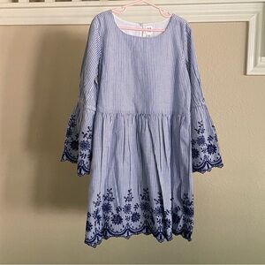 Girls Gap Kids Striped Embroidered Dress